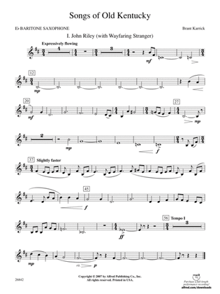 Songs of Old Kentucky: E-flat Baritone Saxophone