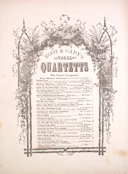 Root & Cady's Vocal Quartetts With Pianoforte Accompaniment. Father's Come Home