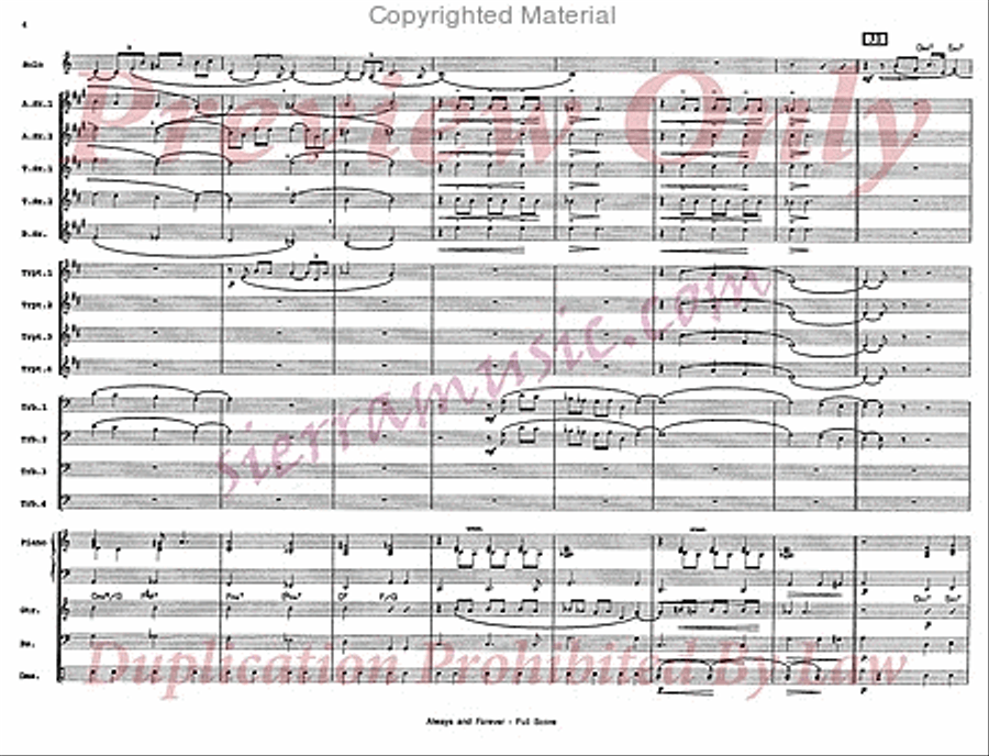 Always And Forever Big Band scores gallery preview page 5