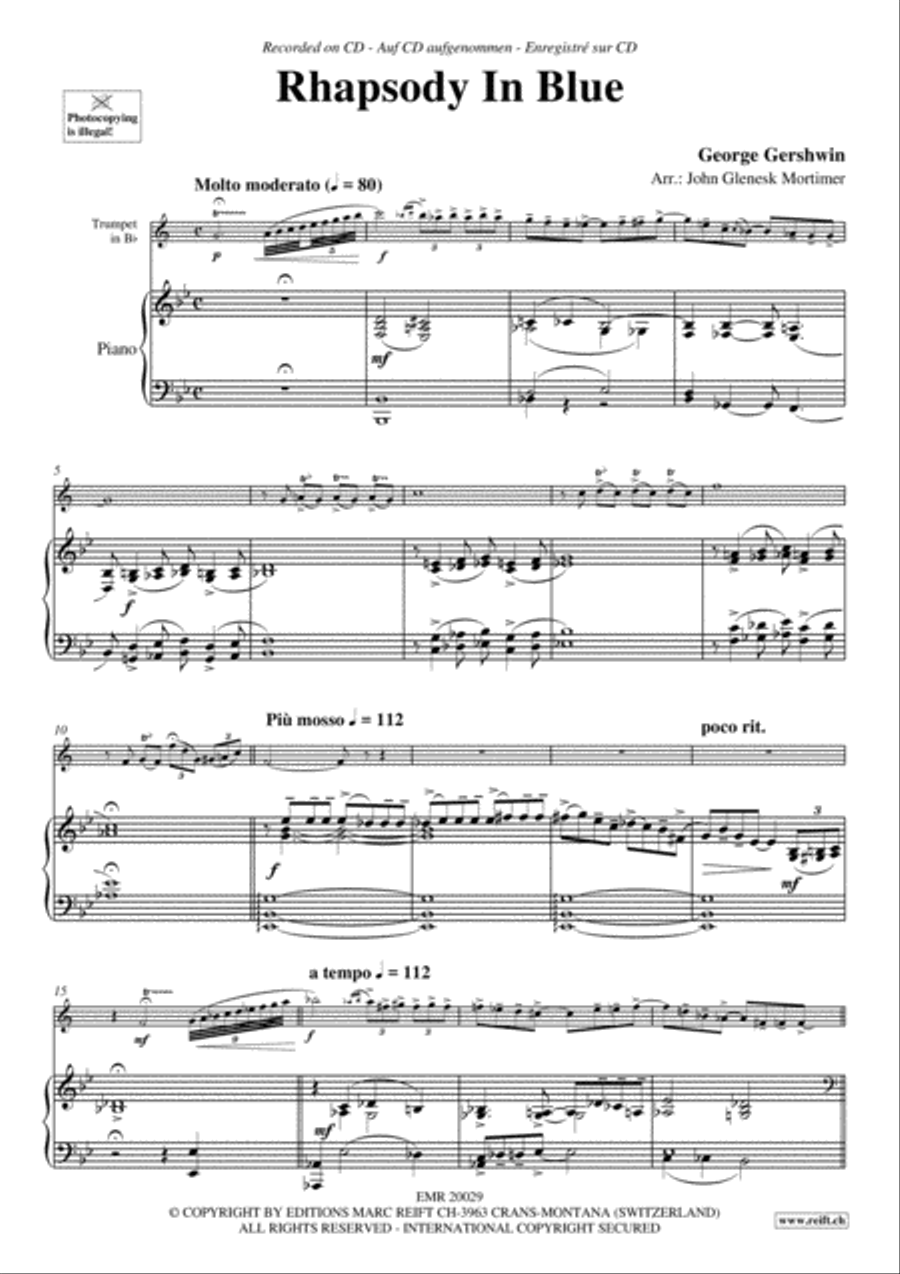 Rhapsody In Blue Rhapsody In Blue Trumpet Solo scores gallery preview page 3