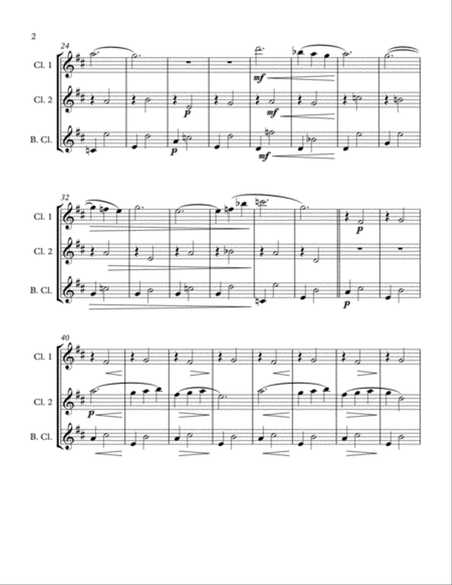 Three Gymnopedies (Clarinet Trio with Bass Clarinet) Three Gymnopedies (Clarinet Trio with Bass Clarinet) Clarinet Trio scores gallery preview page 5
