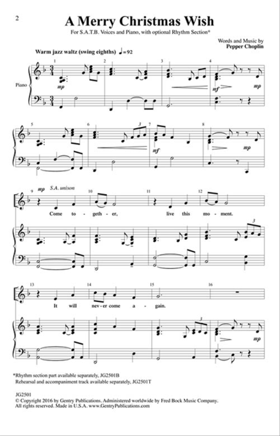 A Merry Christmas Wish 4-Part scores gallery preview page 2