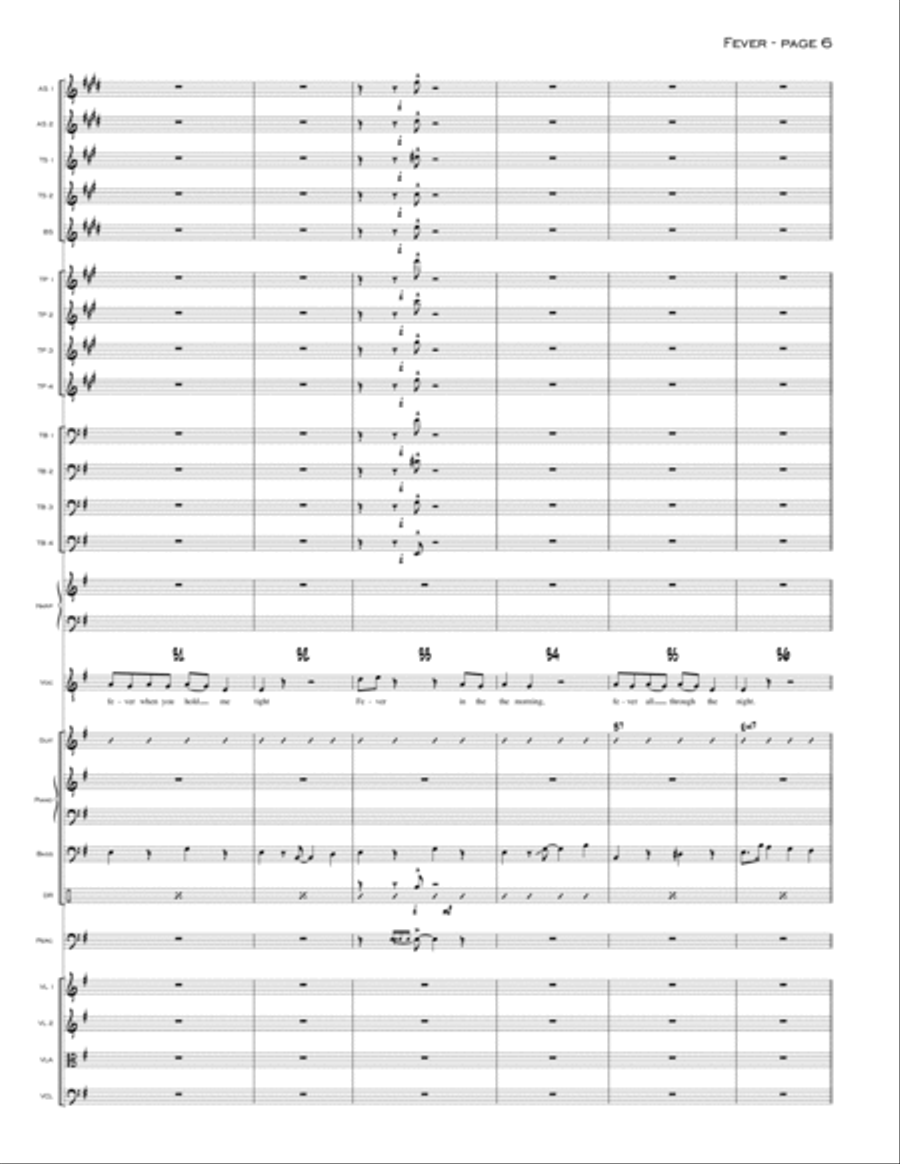 Fever Jazz Ensemble scores gallery preview page 6