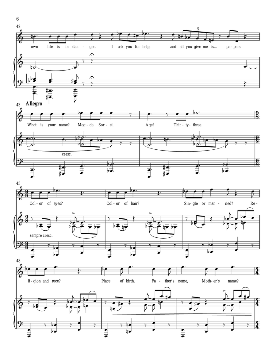 To This We've Come Piano, Vocal scores gallery preview page 6
