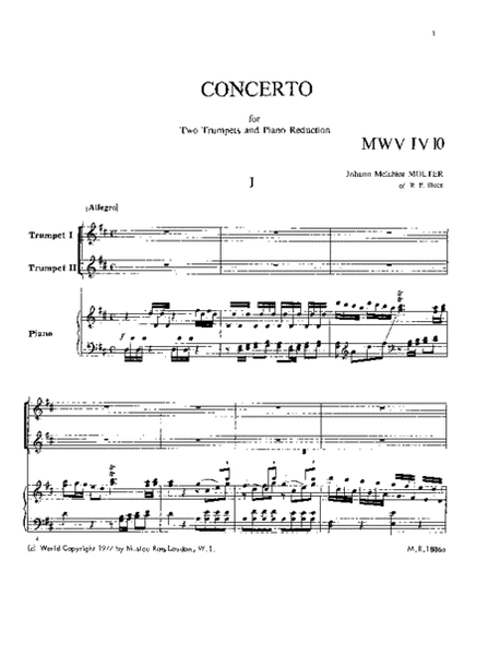 Concerto in D No. 4 MWV IV 10