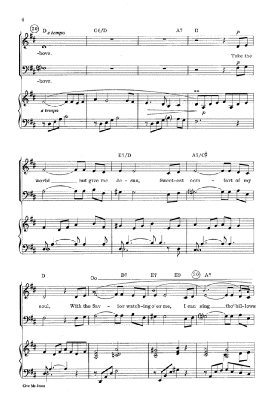 Give Me Jesus Give Me Jesus 4-Part scores gallery preview page 4