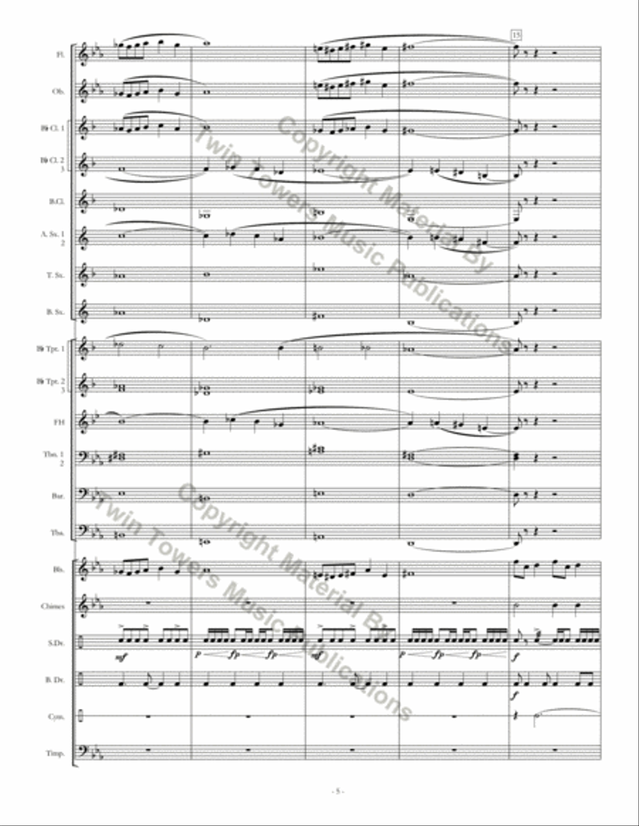 Fanfare for Band Concert Band scores gallery preview page 6