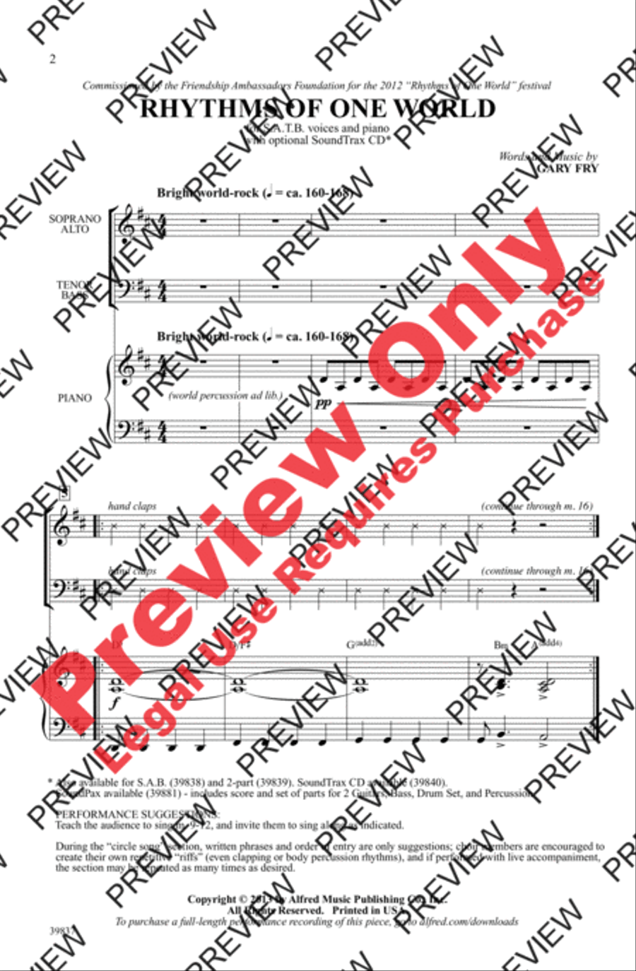 Rhythms of One World - SoundTrax CD (CD only) Choir scores gallery preview page 2