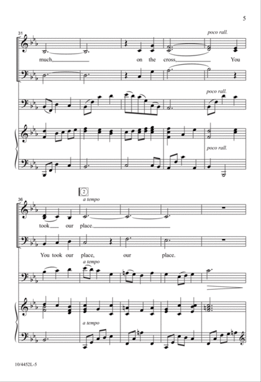 You Took Our Place 4-Part scores gallery preview page 6