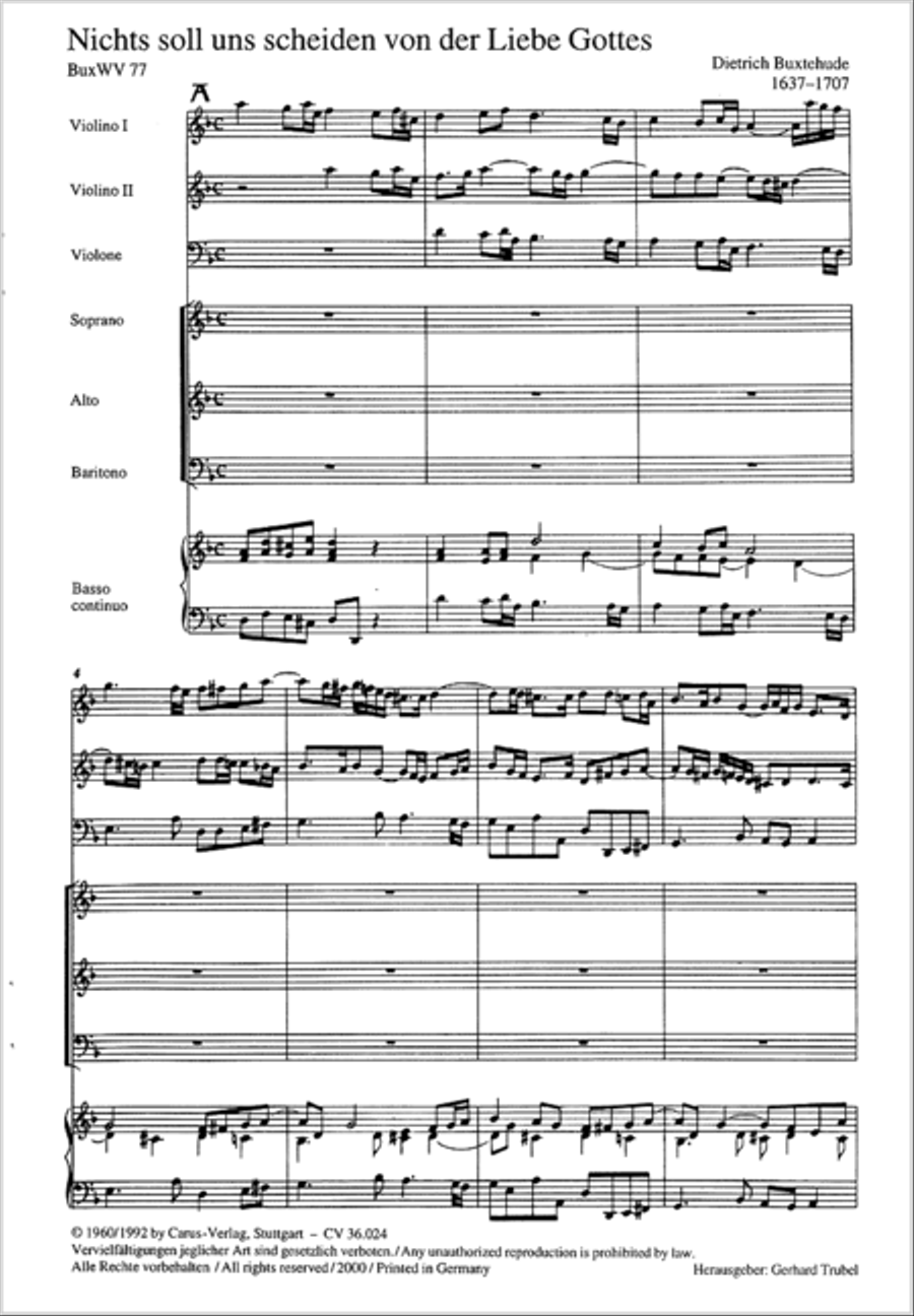 Nichts soll uns scheiden von der Liebe Gottes Choir scores gallery preview page 2