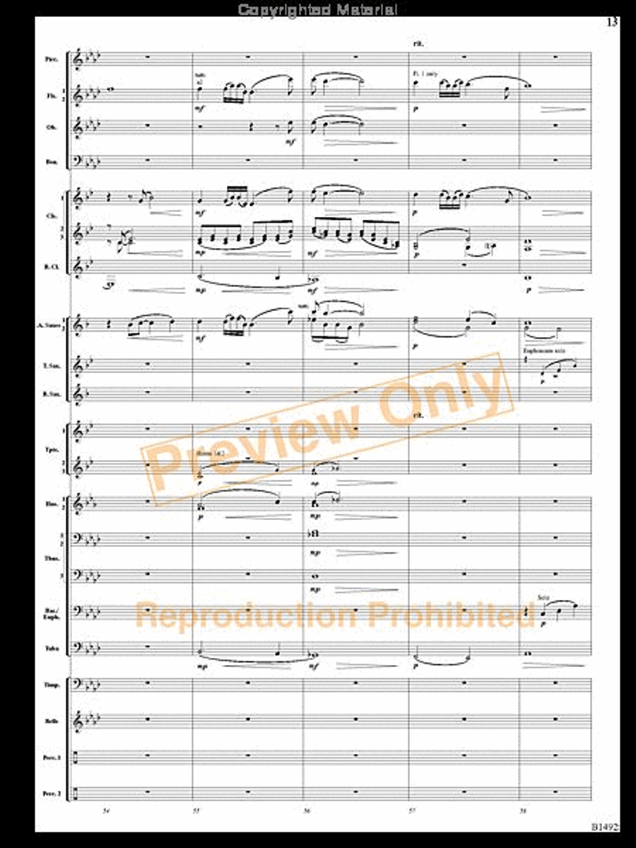 Remembering Yesterdays Concert Band scores gallery preview page 12