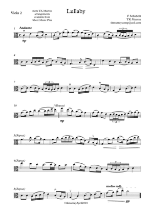 Schubert - Lullaby - 2nd. Viola Part - Suzuki Bk.4