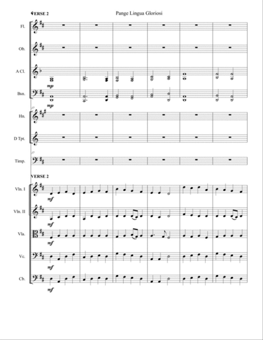 Pange Lingua Gloriosi Pange Lingua Gloriosi Full Orchestra scores gallery preview page 6