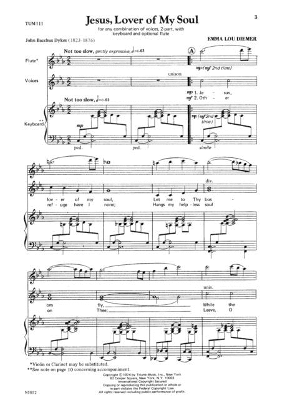 Jesus, Lover of My Soul Jesus, Lover of My Soul 2-Part scores gallery preview page 2