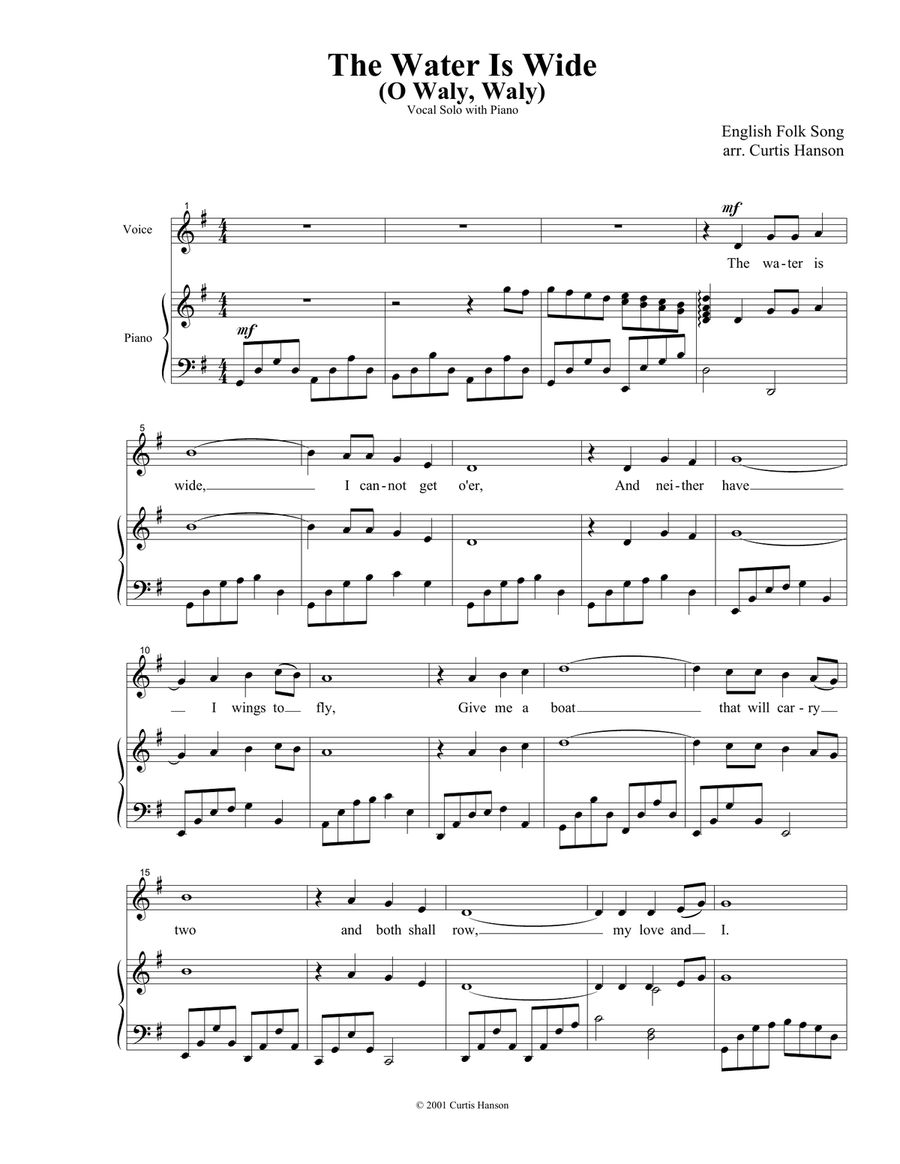 The Water Is Wide Voice Solo scores gallery preview page 1