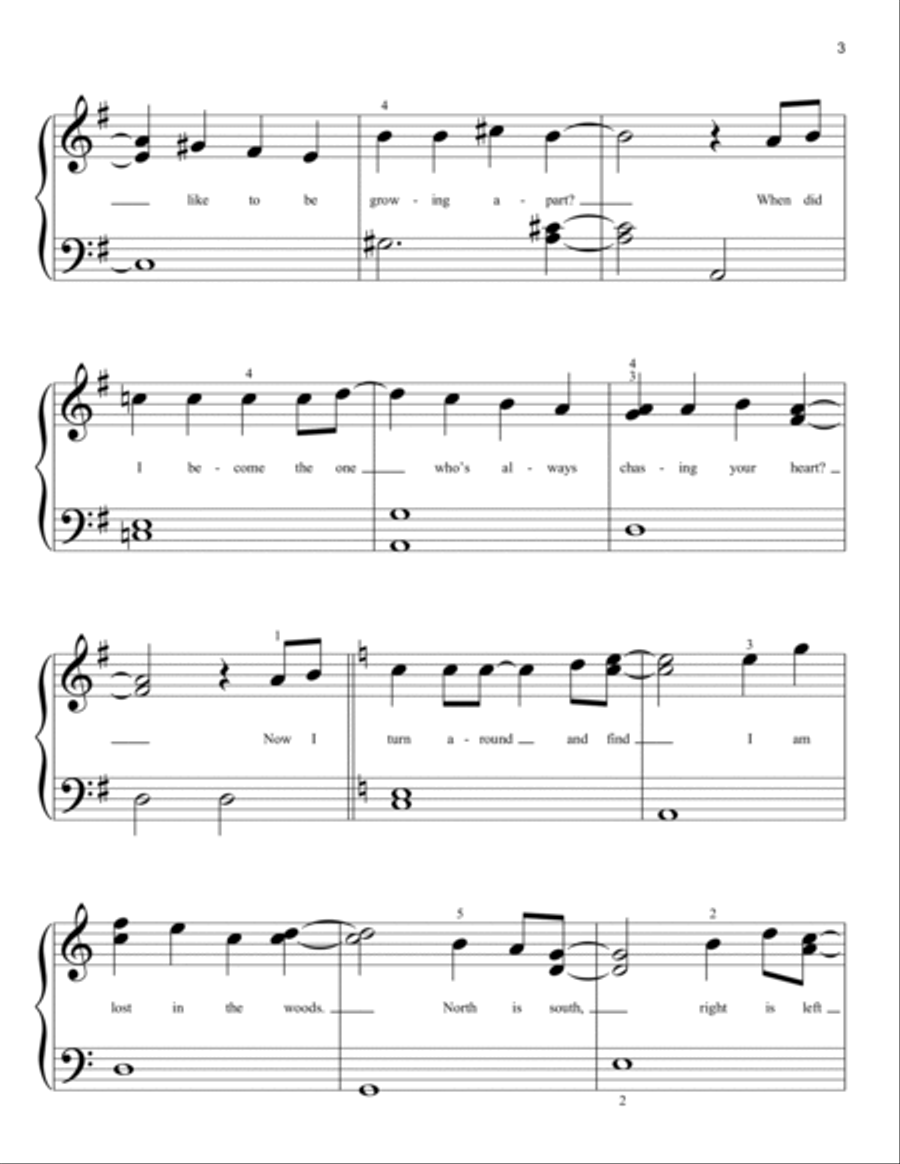 Lost In The Woods (from Disney's Frozen 2) Easy Piano scores gallery preview page 3