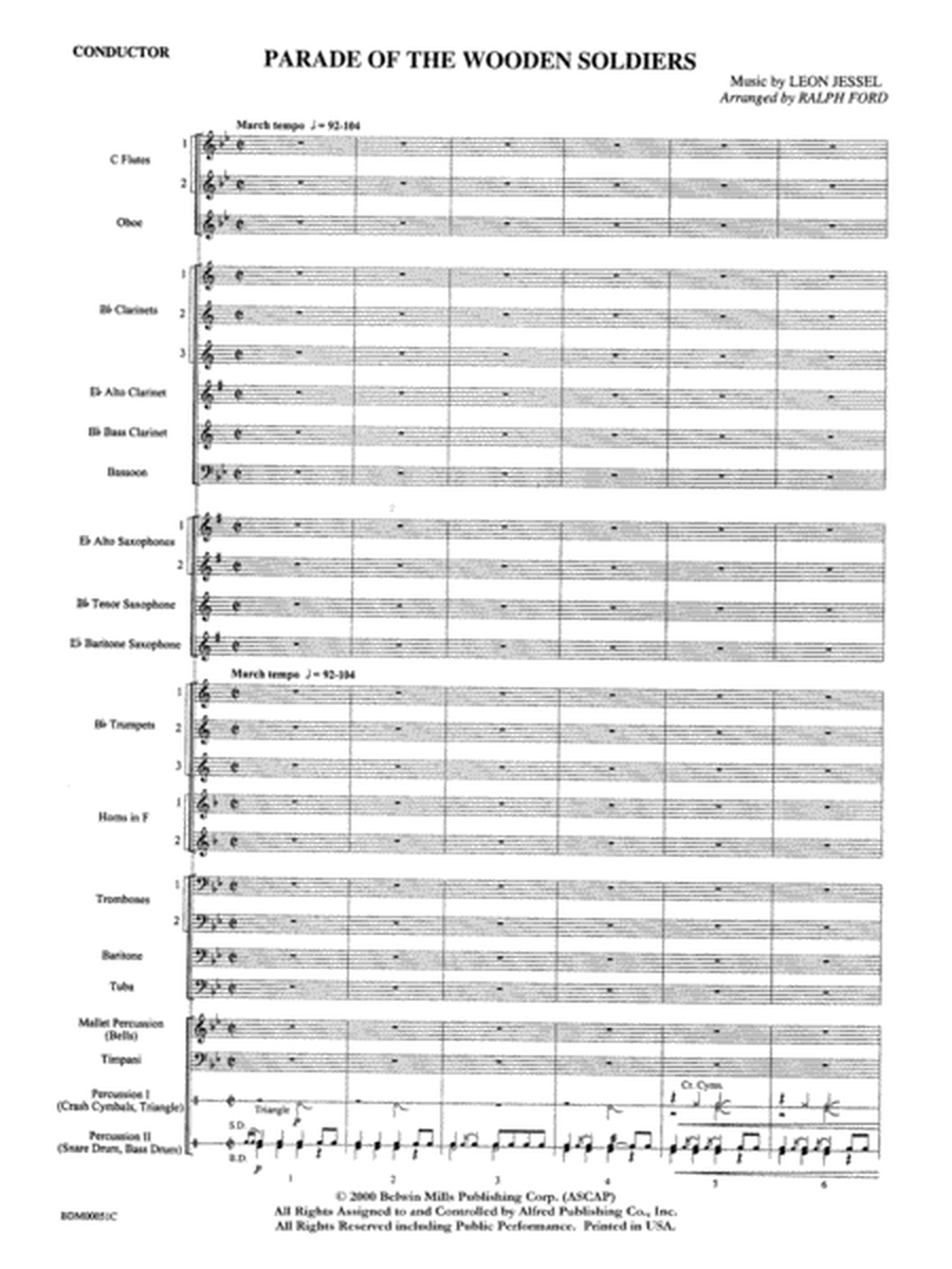 Parade of the Wooden Soldiers: Score