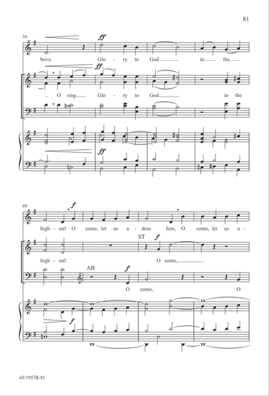Festival of Lessons and Carols 4-Part scores gallery preview page 82