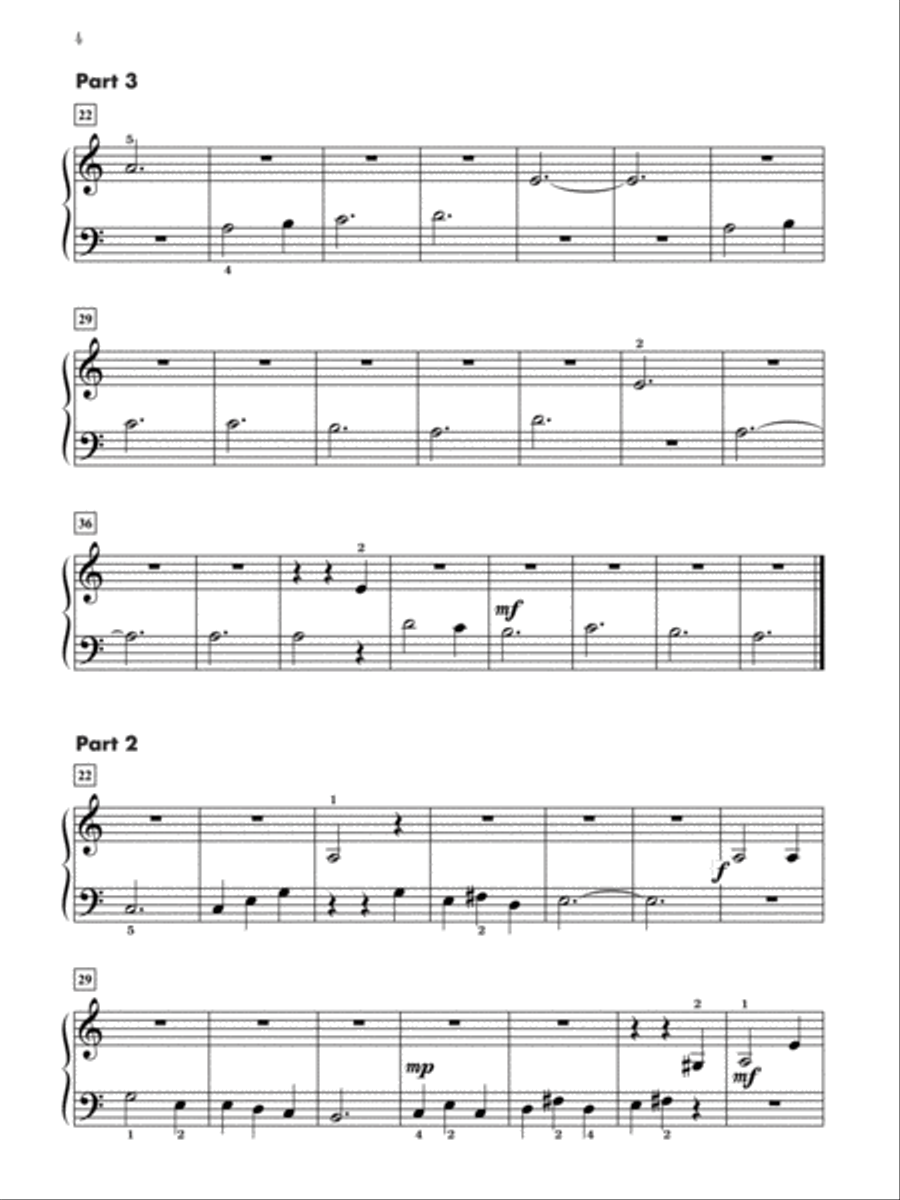 Contest Winners for Three, Book 1: 6 Piano Trios from the Alfred, Belwin, and Myklas Libraries Piano Trio scores gallery preview page 4