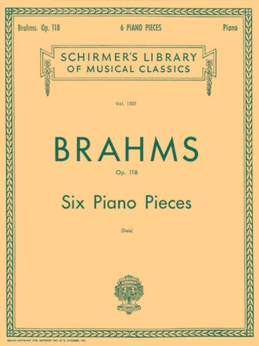 Six Piano Pieces, Op. 118 Piano Solo scores gallery preview page 1