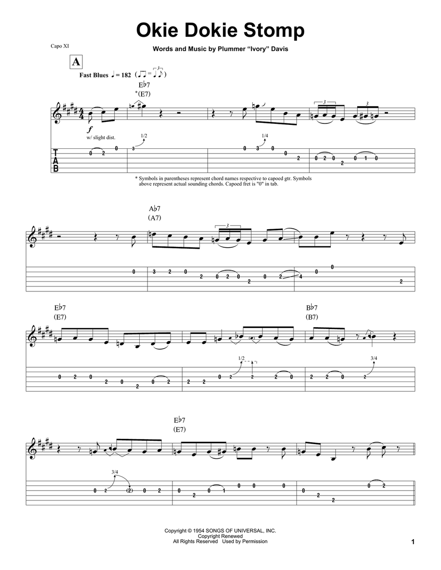Okie Dokie Stomp Acoustic Guitar scores gallery preview page 1