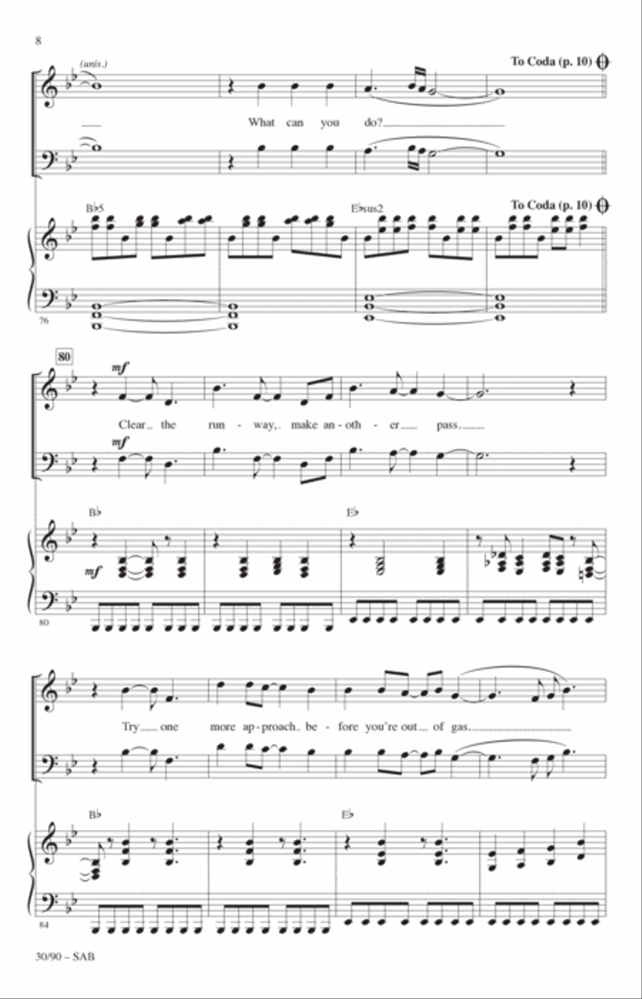 30/90 (from tick, tick... BOOM!) (arr. Roger Emerson) 3-Part scores gallery preview page 7