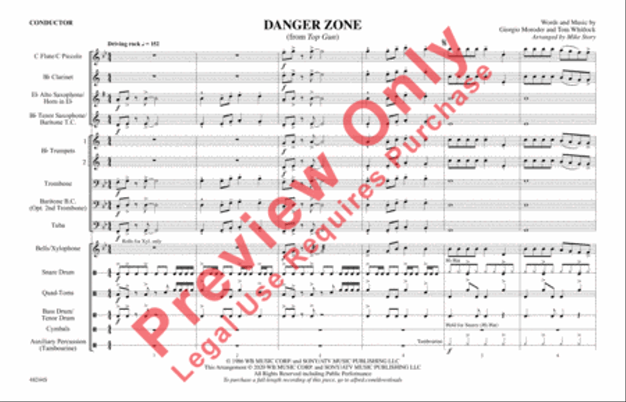 Danger Zone Marching Band scores gallery preview page 2