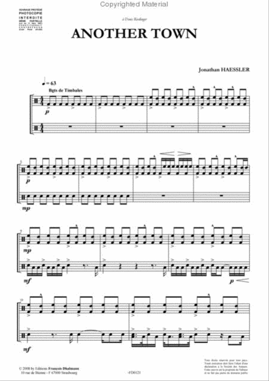 Another town Another town Percussion scores gallery preview page 2
