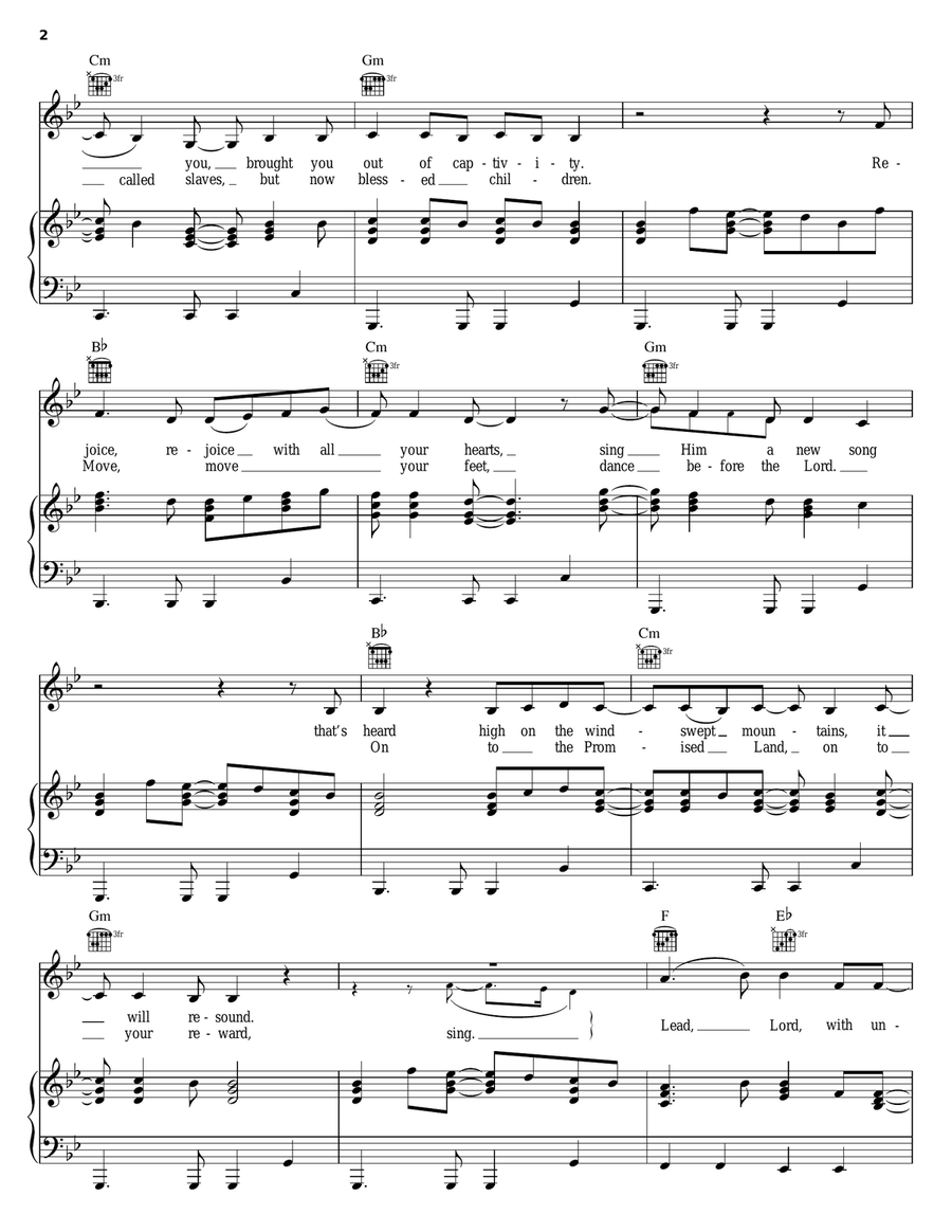 Exodus Piano, Vocal, Guitar scores gallery preview page 2