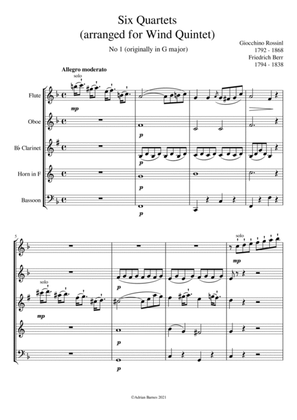 Six Quartets (arranged for Wind Quintet) No 1 1st Movement