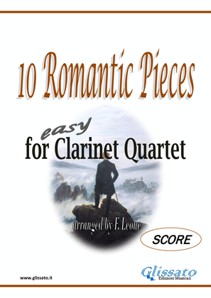 Book cover for 10 Romantic Pieces for Clarinet Quartet (score)
