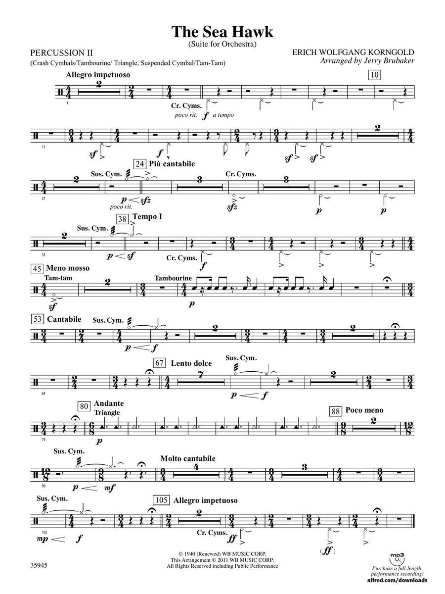The Sea Hawk: 2nd Percussion