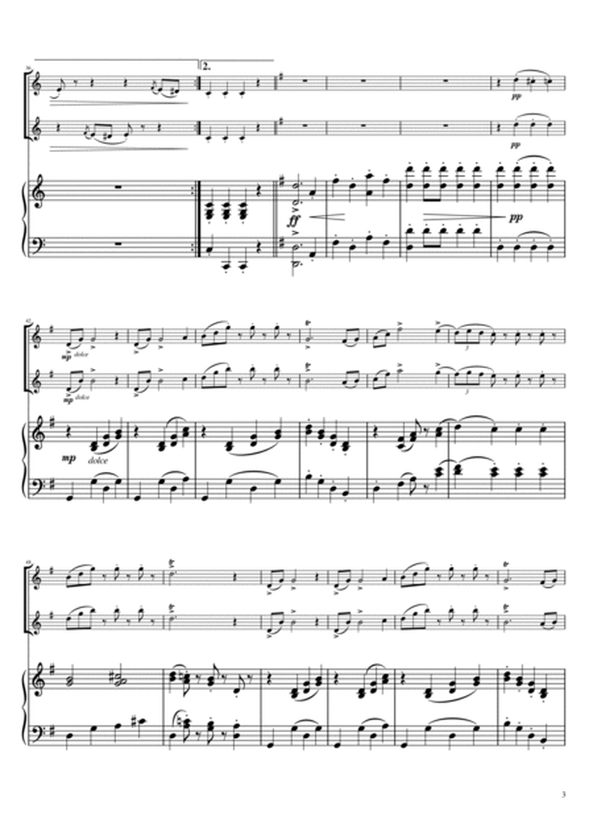"Radetzky Marsch" (Cdur) Pianotrio / Oboe duet image number null