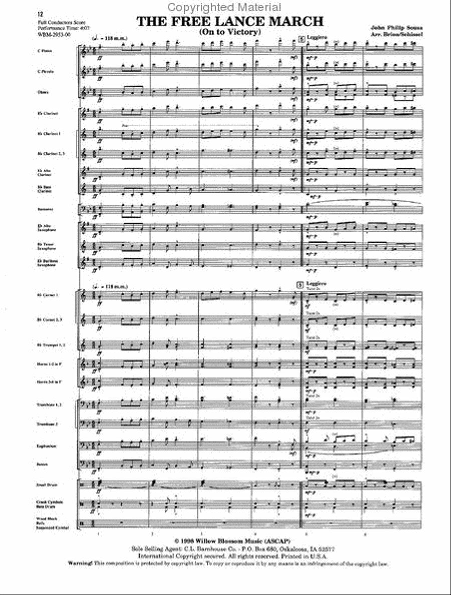 The Free Lance The Free Lance Concert Band scores gallery preview page 2