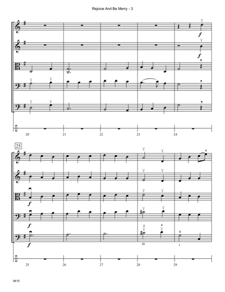 Rejoice And Be Merry (A Gallery Carol and In Dulci Jubilo) - Full Score