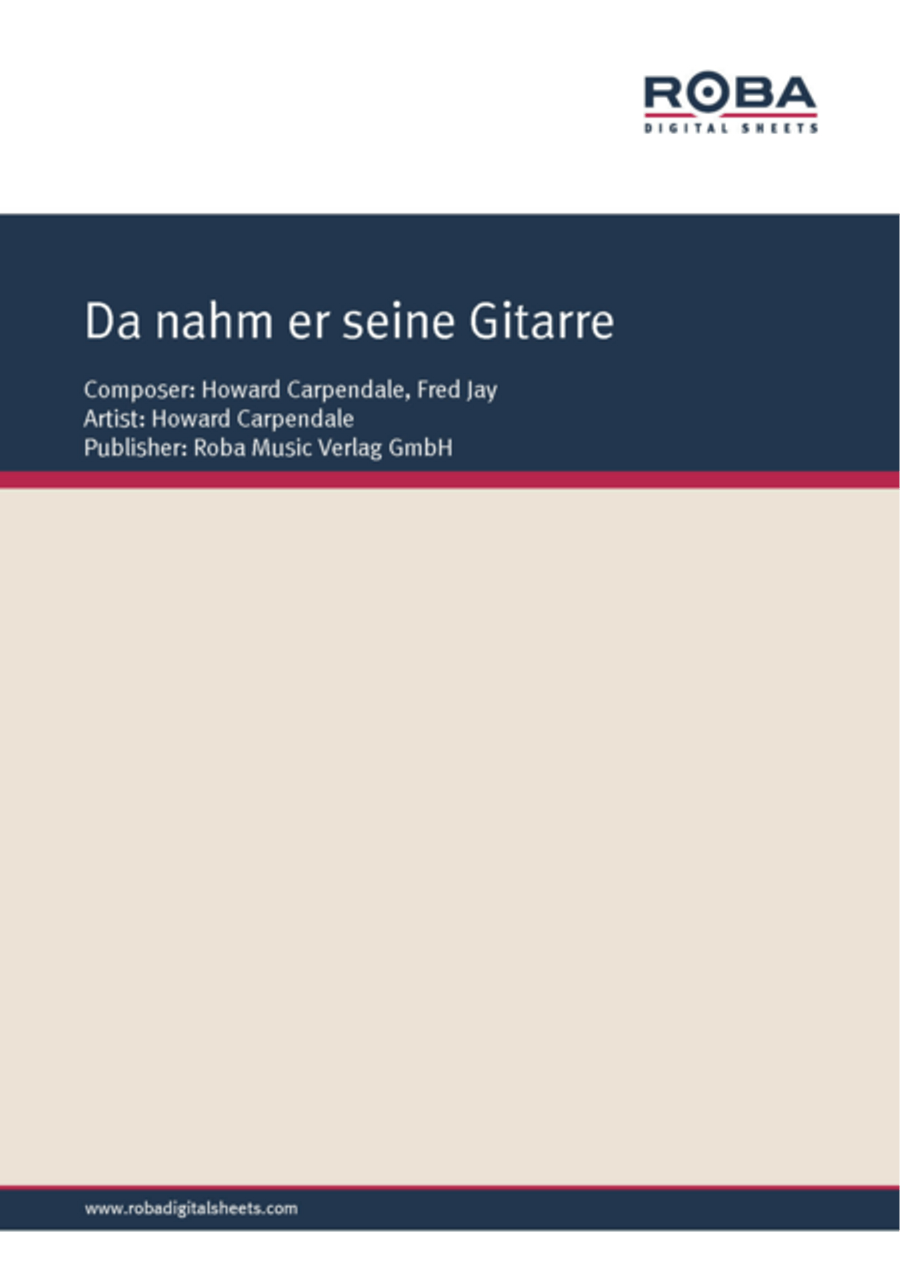 Da nahm er seine Gitarre Da nahm er seine Gitarre Electric Guitar scores gallery preview page 1