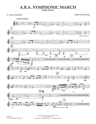 A.B.A. Symphonic March (Kitty Hawk) - Eb Alto Clarinet