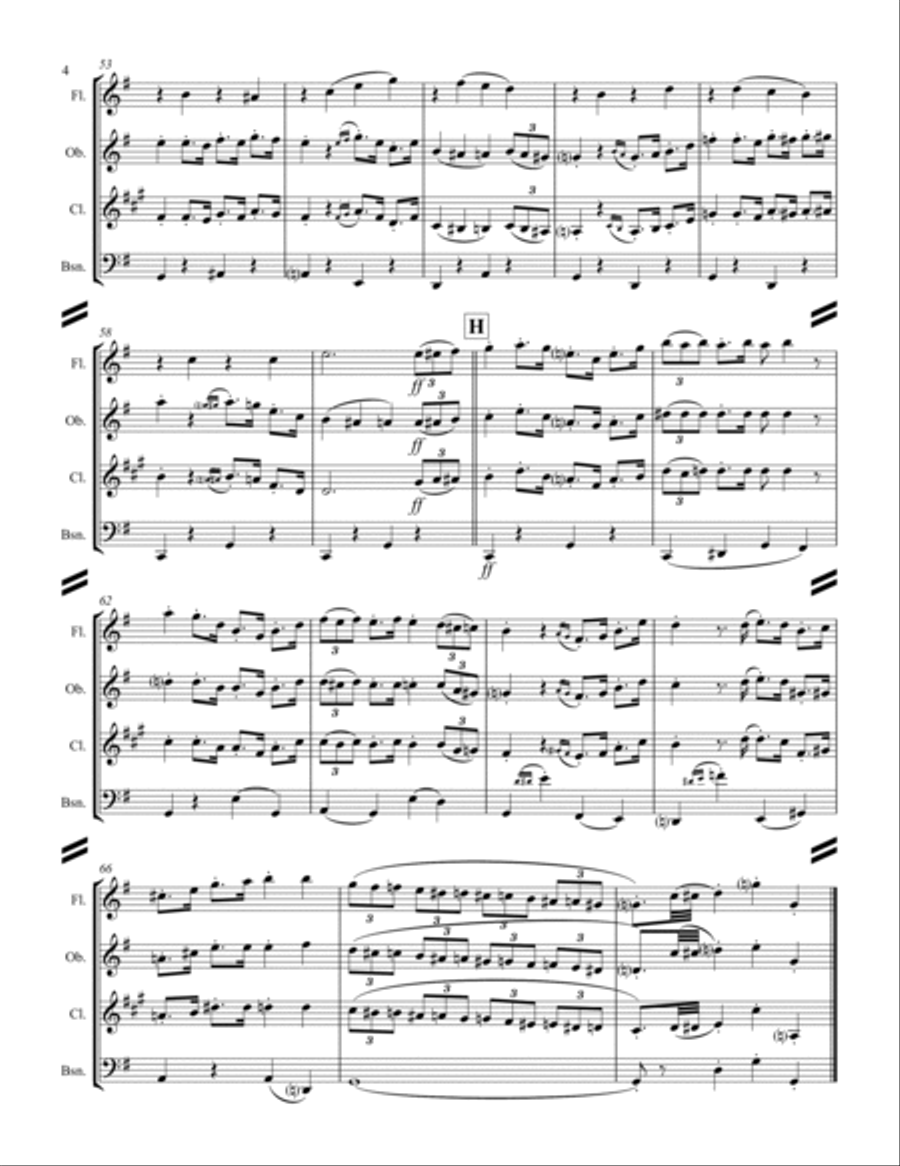 Bubbles In The Wine Woodwind Quartet scores gallery preview page 5