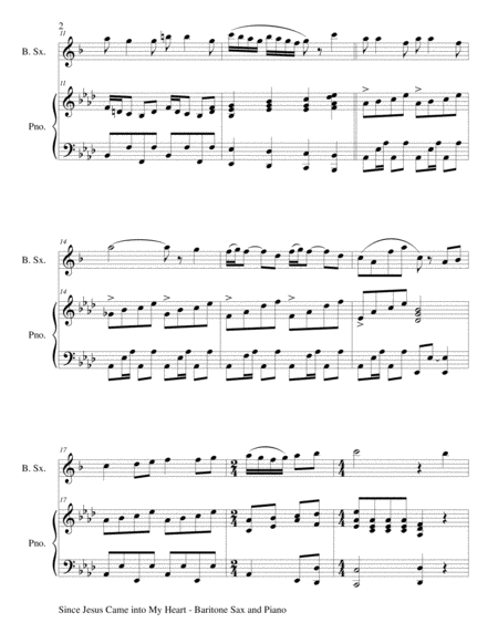 GOSPEL HYMN SUITE (For Baritone Sax & Piano with Score & Baritone Sax Part) image number null