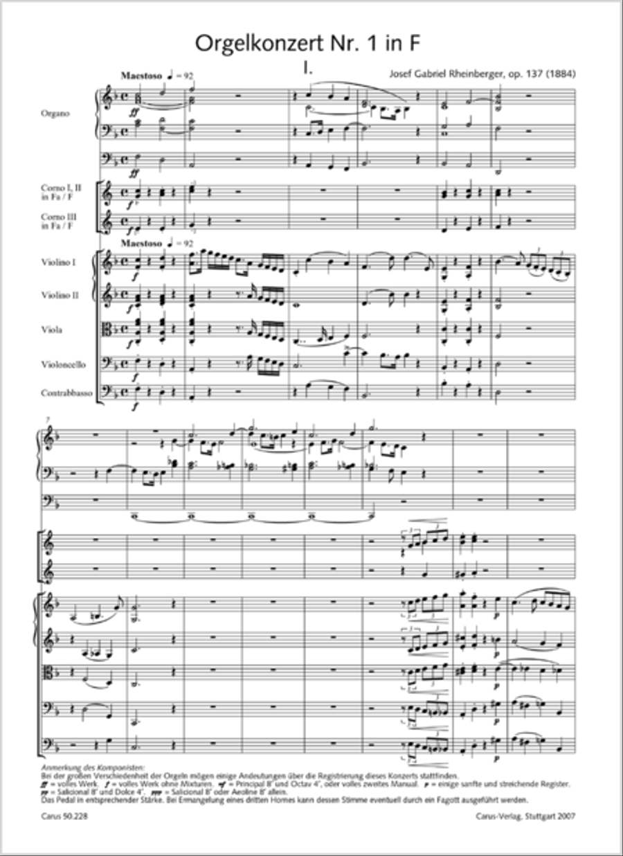 Rheinberger: Complete Edition 28: Organ Concertos Organ Solo scores gallery preview page 2
