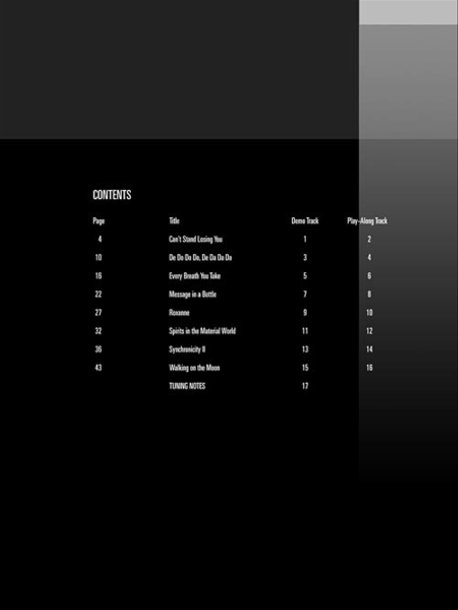 The Police The Police Electric Guitar scores gallery preview page 3