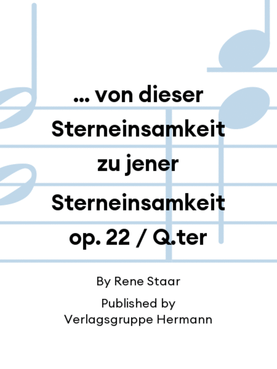 ... von dieser Sterneinsamkeit zu jener Sterneinsamkeit op. 22 / Q.ter Harp scores gallery preview page 1