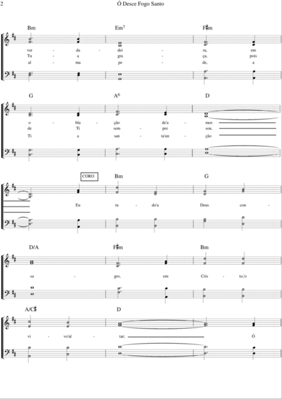 Ó Desce Fogo Santo 4-Part scores gallery preview page 2