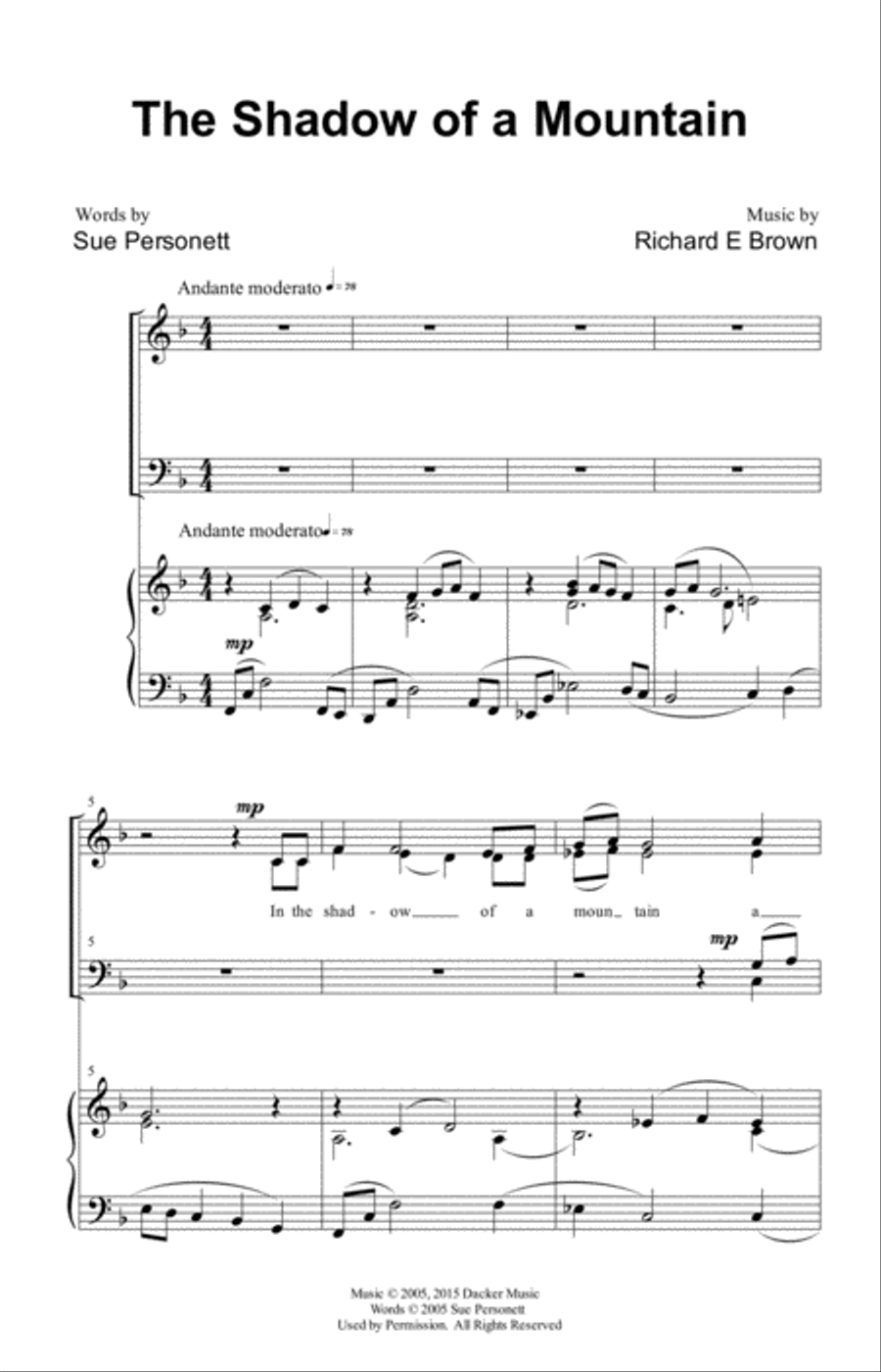 The Shadow of a Mountain 4-Part scores gallery preview page 2