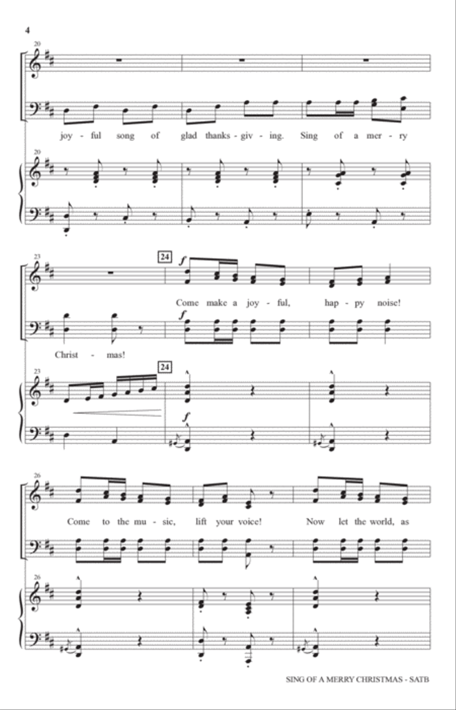 Sing Of A Merry Christmas 4-Part scores gallery preview page 3