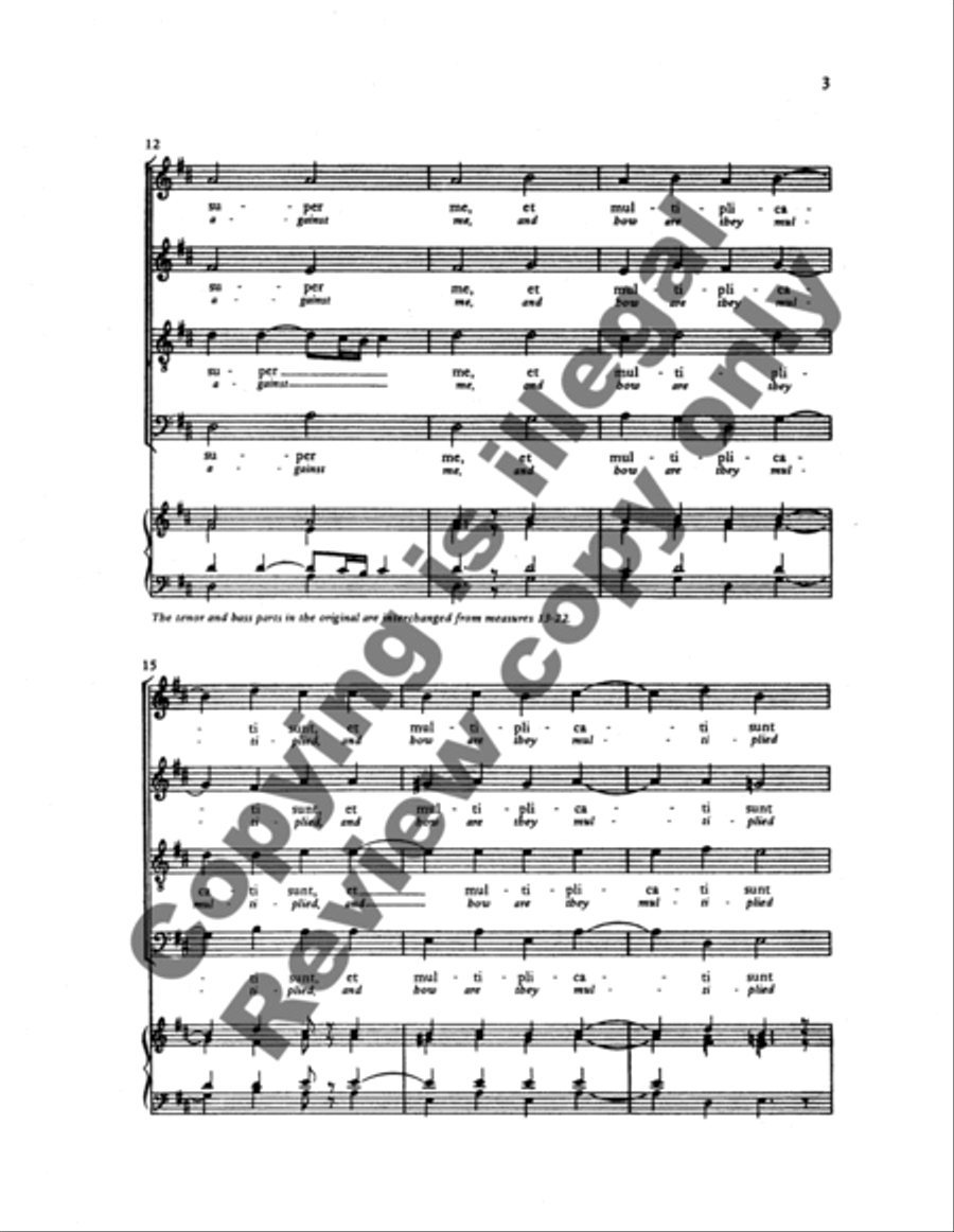 Inimici autem (Lord, my foes are yet) 4-Part scores gallery preview page 7