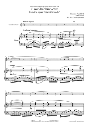 O Mio Babbino Caro - Tenor Sax and Piano