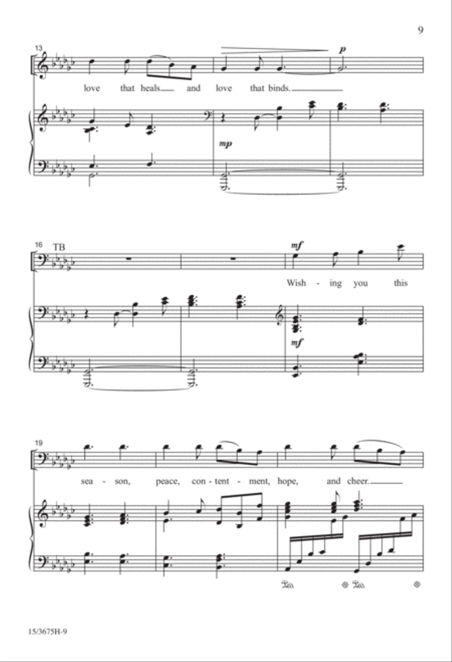 Three Winter Carols 4-Part scores gallery preview page 7