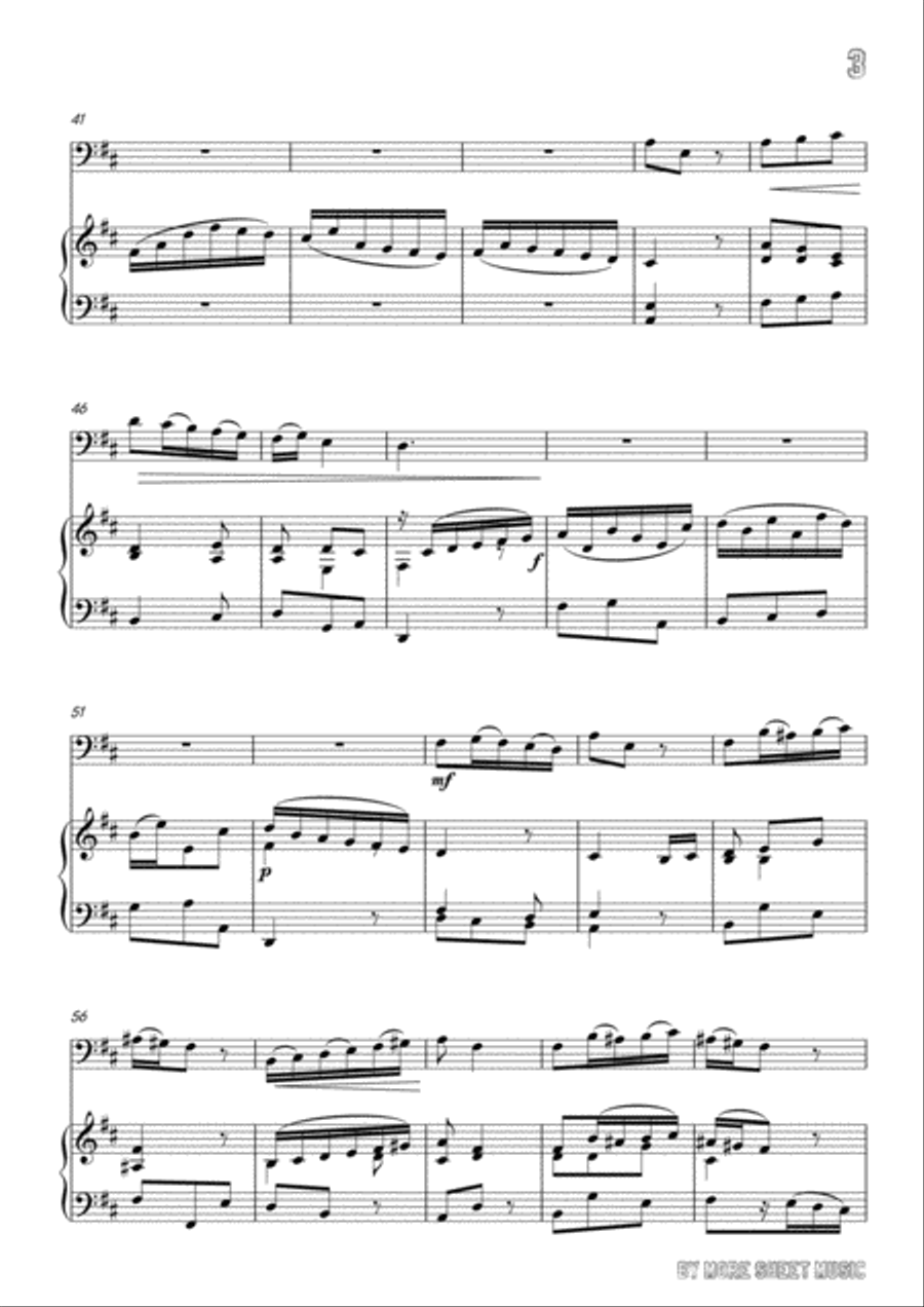 Handel-Ch'io mai vi possa,for Cello and Piano Piano scores gallery preview page 5