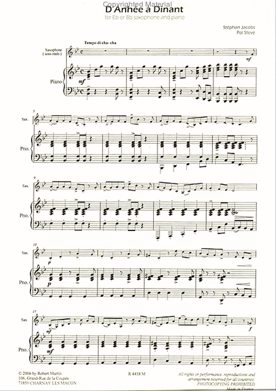 D'Anhée à Dinant Piano Accompaniment scores gallery preview page 2